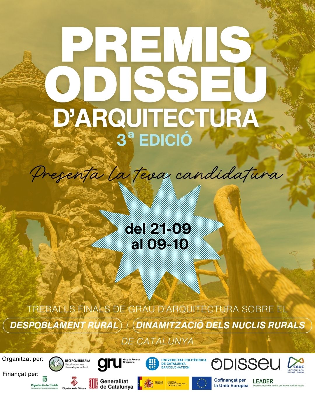 Post Premis Odisseu d'Arquitectura 3a edició groc.